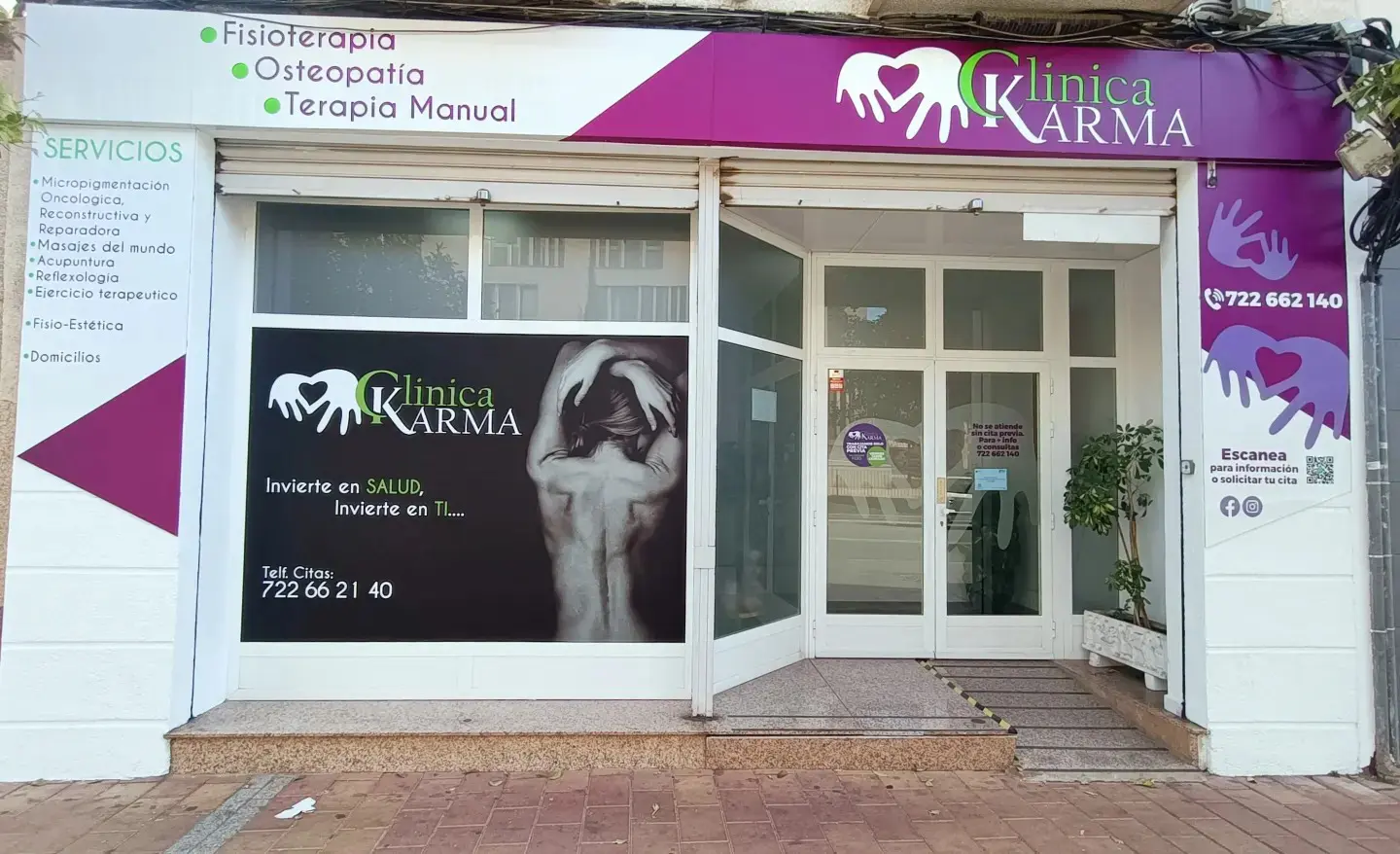 Fachada de la Clínica Karma